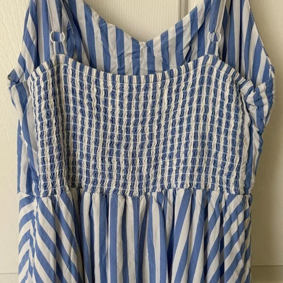 Old Navy Blue and White Striped Dress - Picture 4 of 5